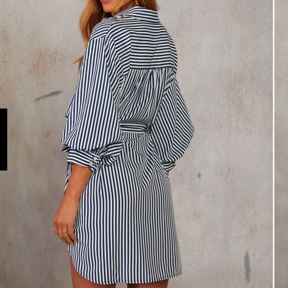 VICI Collection Belted Mini Shirt Dress - Picture 2 of 5
